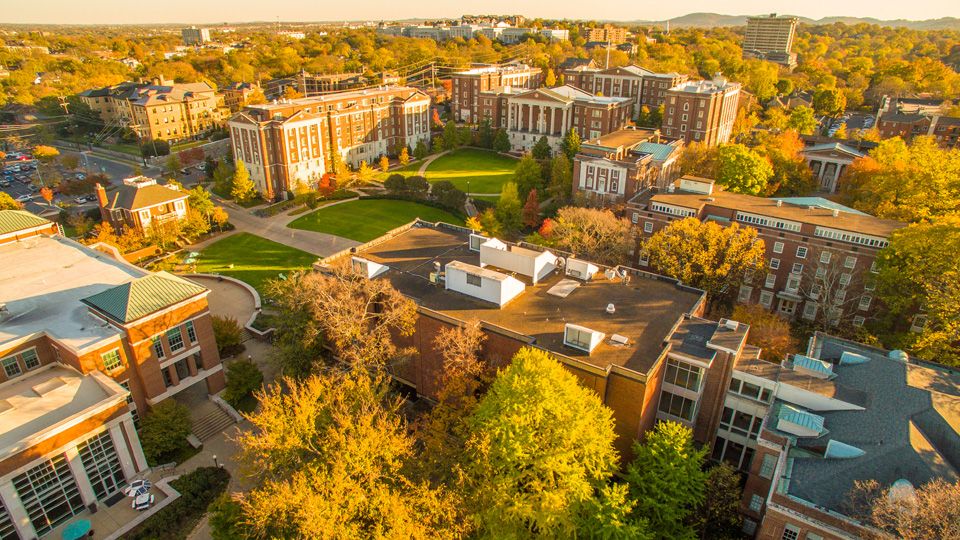 View of Vanderbilt University from the air.